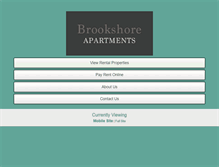 Tablet Screenshot of brookshoreapartments.com